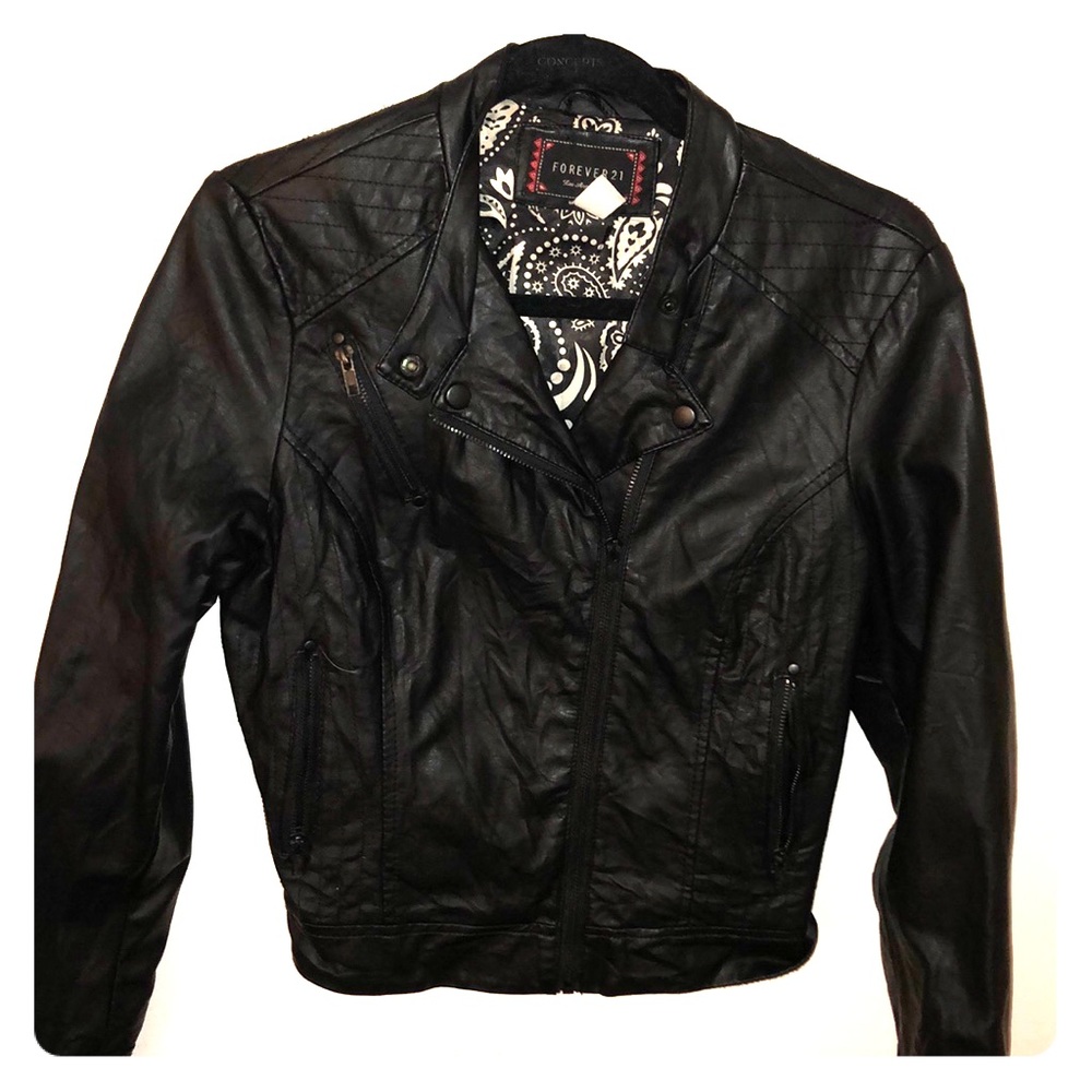 Forever 21 Leather Back Jacket